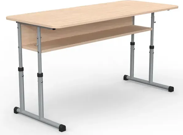 Стіл учнівський двомісний закр. кути кругла труба №4-7/1200х500 МФ Вересень